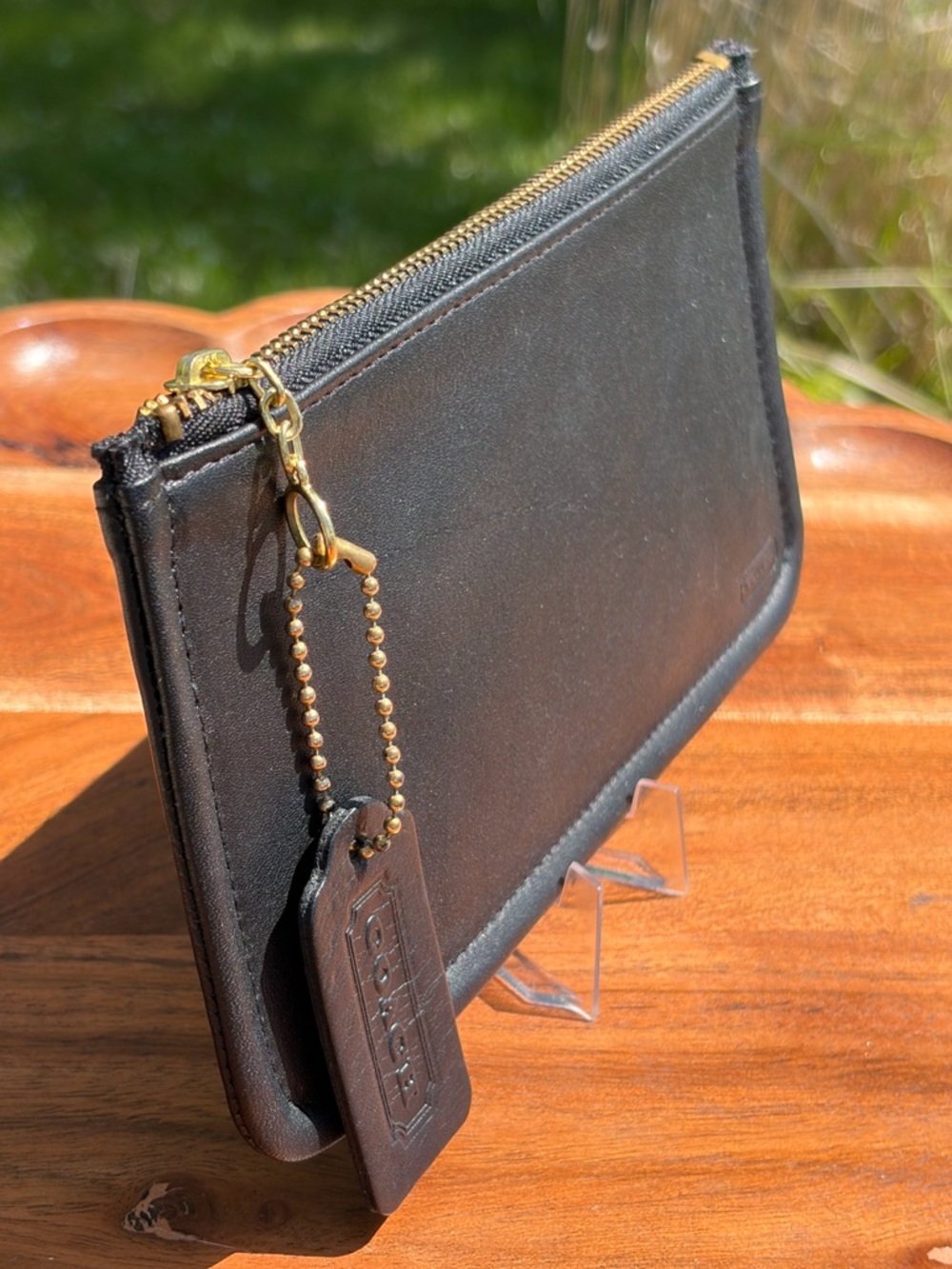 Vintage COACH Black Glovetanned Leather Skinny Case Like New - Picture 6 of 17